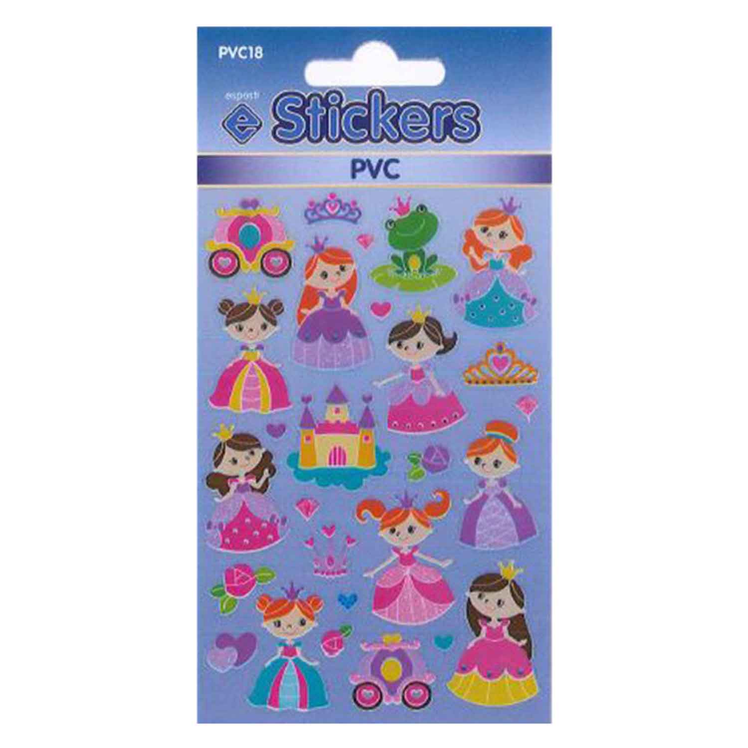 Princess Self Adhesive PVC Novelty Stickers - Pack of 10