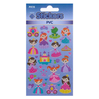Princess Self Adhesive PVC Novelty Stickers - Pack of 10-Novelty Stickers-Esposti-PVC18-10-Executive Retail Ltd