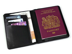 RFID Safe British Passport Wallet - UK Passport & Credit Card Holder-Travel Accessories-Executive Retail-EL116-1-Executive Retail Ltd