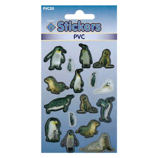 Seals & Penguins Self Adhesive PVC Novelty Stickers - Pack of 10-Novelty Stickers-Esposti-PVC20-10-Executive Retail Ltd