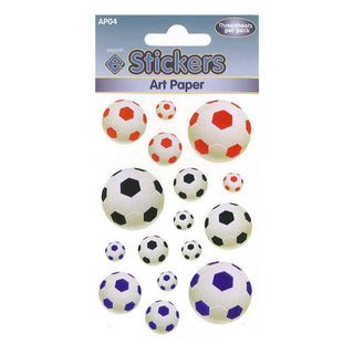 Soccer Balls Self Adhesive Novelty Stickers - Pack of 10-Novelty Stickers-Esposti-AP04-10-Executive Retail Ltd