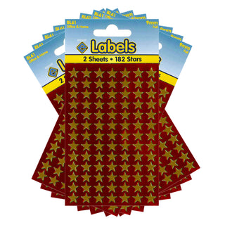 Stars Stickers 1820 x 9mm Gold Foil Self Adhesive - 10 Packs Containing 1820 Labels-Stars Stickers-Esposti-BL61-10-Executive Retail Ltd