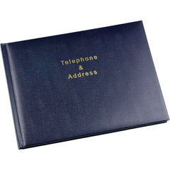 Telephone & Address Book Landscape - 64 pages - Blue - Size 215 x 160mm-Address Book-Esposti-EL53-Blue-1-Executive Retail Ltd