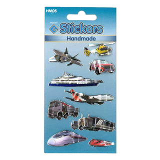 Vehicles Self Adhesive Handmade Novelty Stickers - Pack of 10-Novelty Stickers-Esposti-HM05-10-Executive Retail Ltd