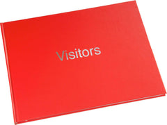 Visitors Book - Hardback Cover - Size 270 x 200mm - Red-Visitors Book-Esposti-EL7-Red-1-Executive Retail Ltd