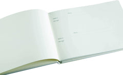 Wedding Guest Book - Silver Metal Corners - 220 x 160mm - White-Visitors Book-Esposti-EL48-1-Executive Retail Ltd