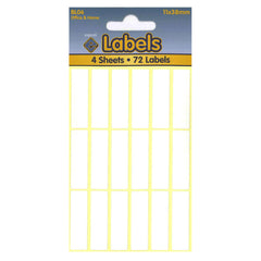 White Labels 11x38mm Self Adhesive Sticky - 10 Packs Containing 720 Stickers-White Labels-Esposti-BL06-10-Executive Retail Ltd
