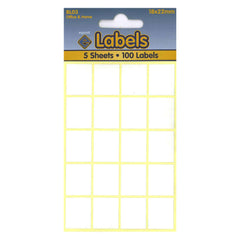 White Labels 18x22mm Self Adhesive Sticky - 10 Packs Containing 1000 Stickers-White Labels-Esposti-BL03-10-Executive Retail Ltd