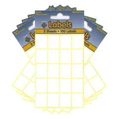 White Labels 18x22mm Self Adhesive Sticky - 10 Packs Containing 1000 Stickers-White Labels-Esposti-BL03-10-Executive Retail Ltd