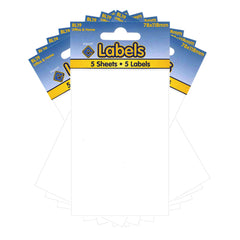 White Labels 78x118mm Self Adhesive Sticky - 10 Packs Containing 50 Stickers-White Labels-Esposti-BL19-10-Executive Retail Ltd