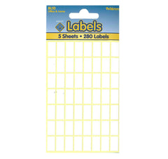 White Labels 9x16mm Self Adhesive Sticky - 10 Packs Containing 2800 Stickers-White Labels-Esposti-BL10-10-Executive Retail Ltd