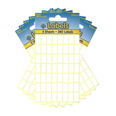 White Labels 9x16mm Self Adhesive Sticky - 10 Packs Containing 2800 Stickers-White Labels-Esposti-BL10-10-Executive Retail Ltd